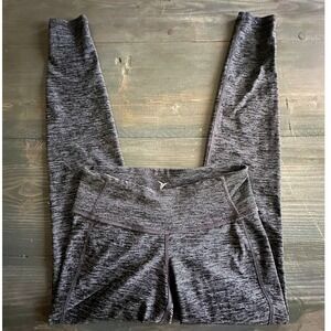 Old Navy Active Black Striped Athletic Leggings Womens Size S